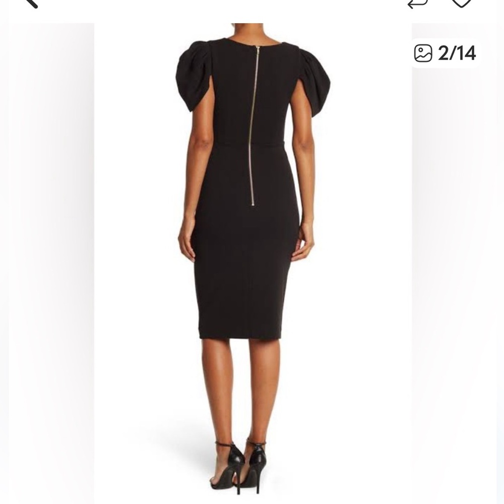 Alexia Admor Draped Black Sheath Dress size M - Picture 2 of 2